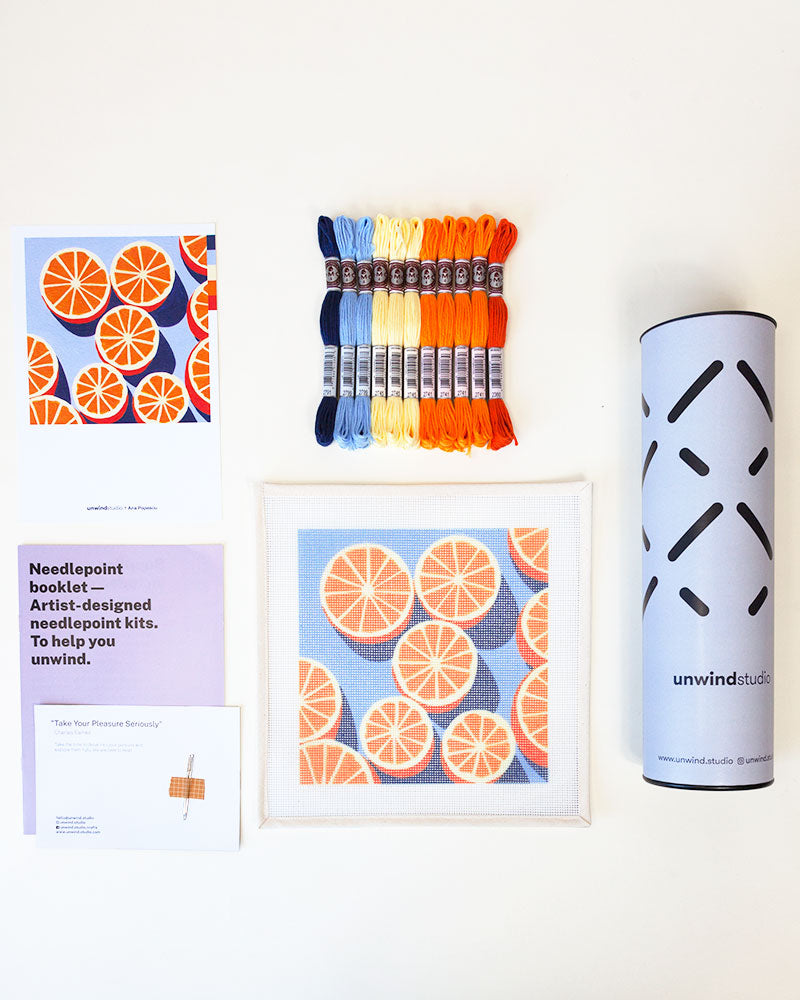 Agrumes Needlepoint Kit by Unwind Studio