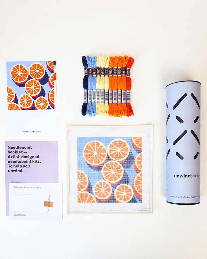 Agrumes Needlepoint Kit by Unwind Studio