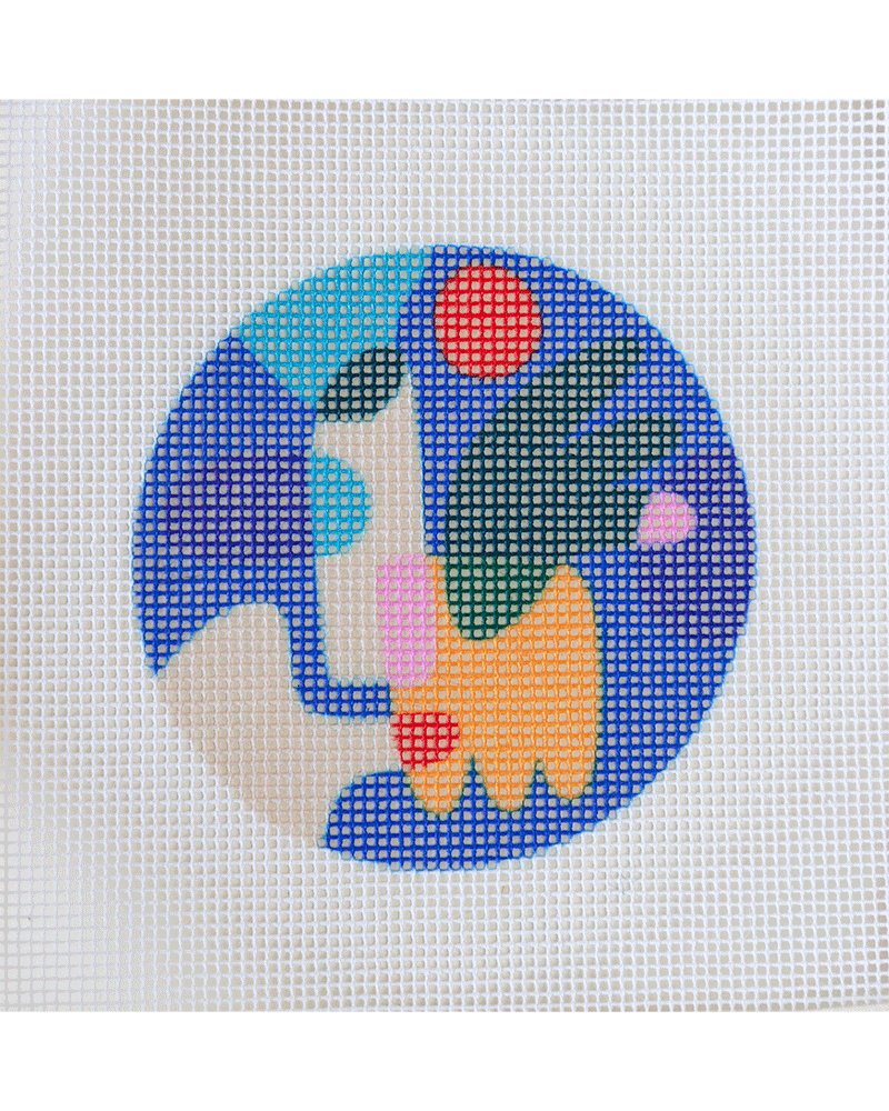 Bauble Flora Needlepoint Ornament Kit by Unwind Studio