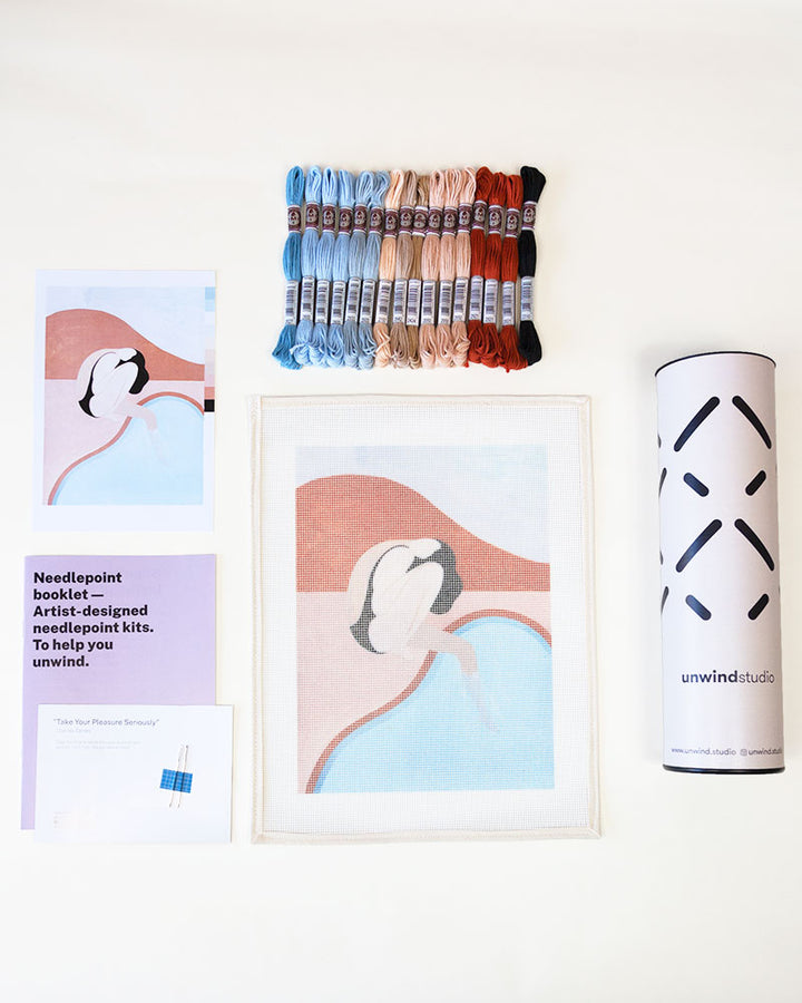 Blue Sunrise Needlepoint Kit by Unwind Studio