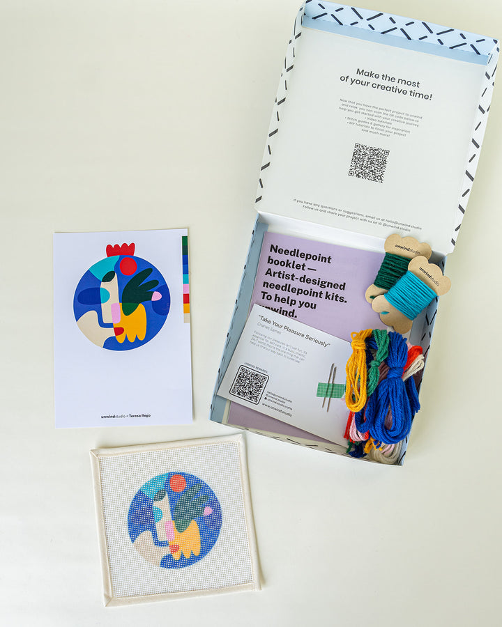 Bauble Flora Needlepoint Ornament Kit by Unwind Studio