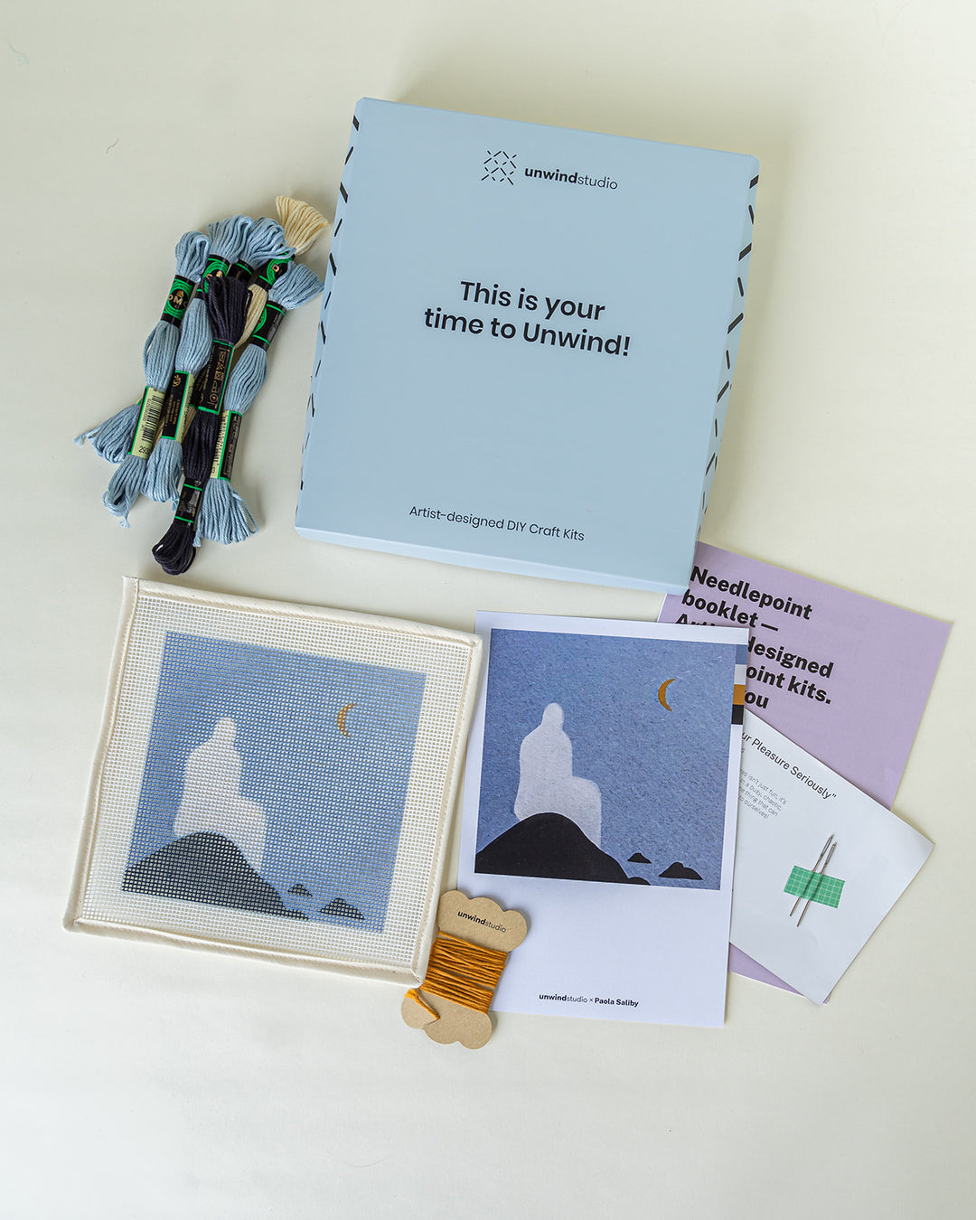 A Espera / The Waiting Beginner Needlepoint Kit by Unwind Studio