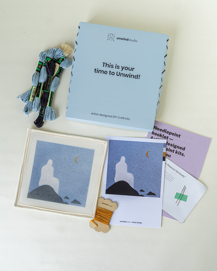 A Espera / The Waiting Beginner Needlepoint Kit by Unwind Studio