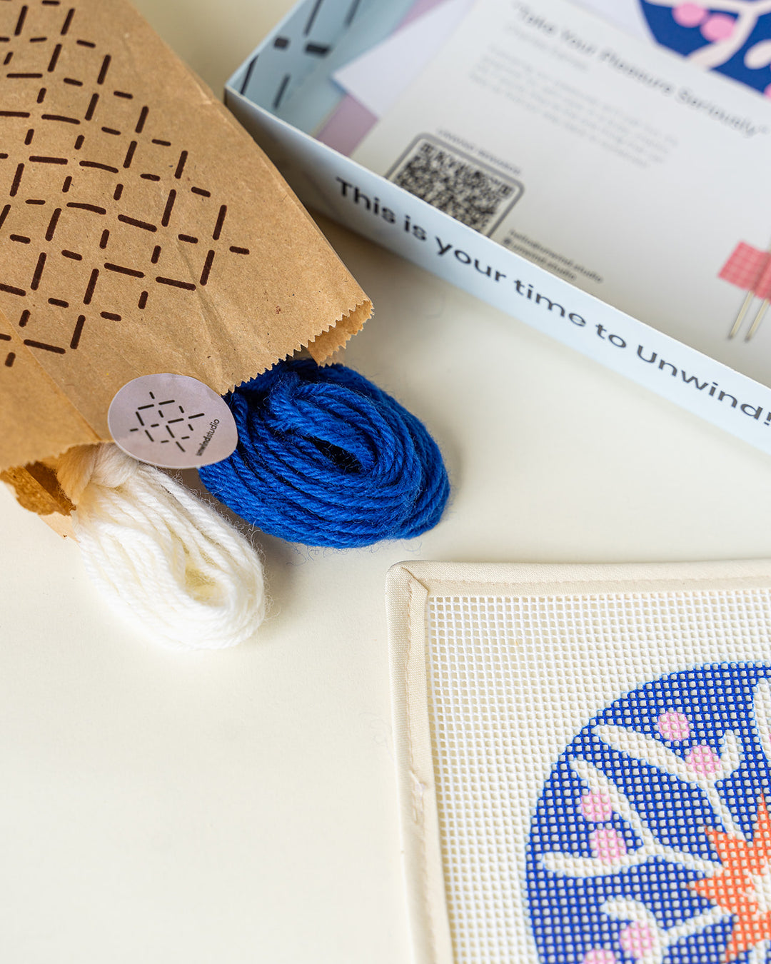 Mistletoe Star Needlepoint Ornament Kit by Unwind Studio