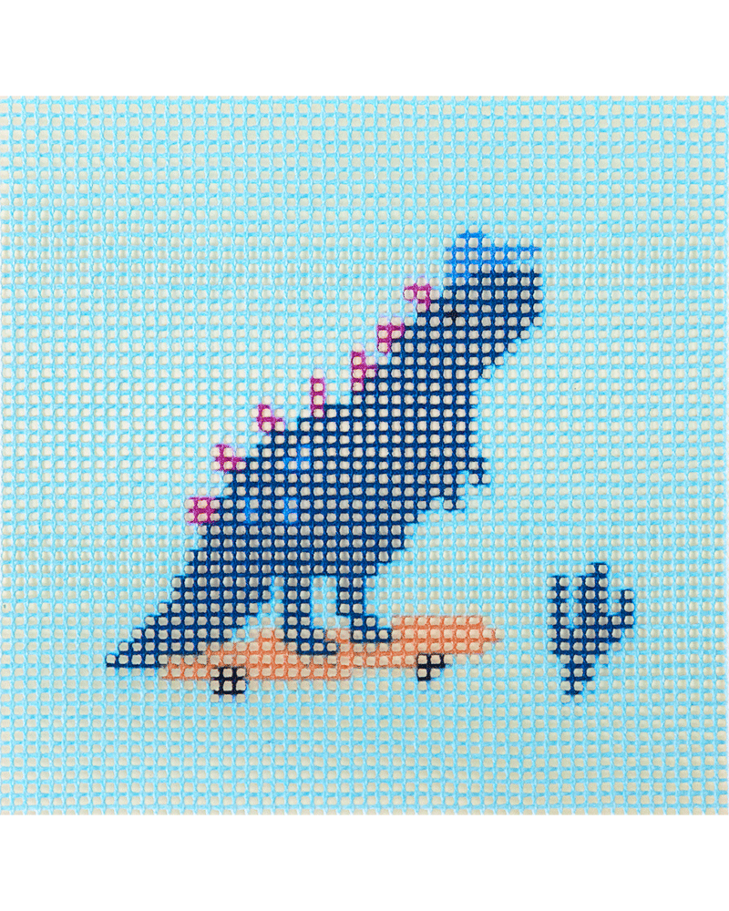 Dino The Skater - Needlepoint Kit for Kids by Unwind Studio