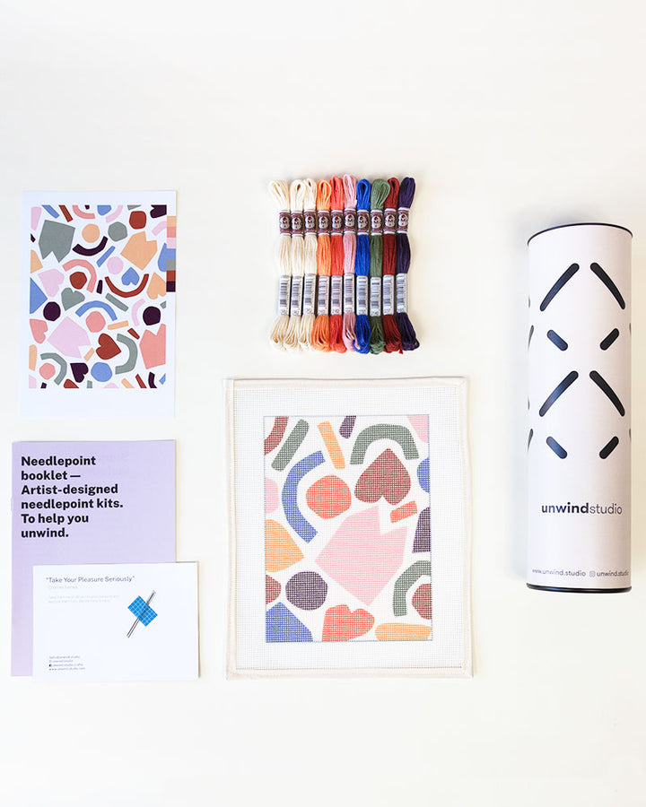 House Party Beginner Needlepoint Kit by Unwind Studio