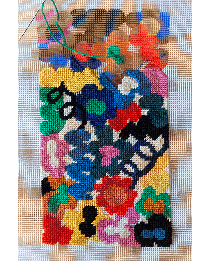 Jungley Flowers Needlepoint Kit by Unwind Studio