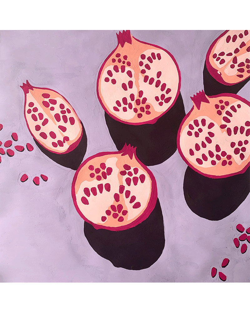 Still Pomegranates Needlepoint Kit by Unwind Studio