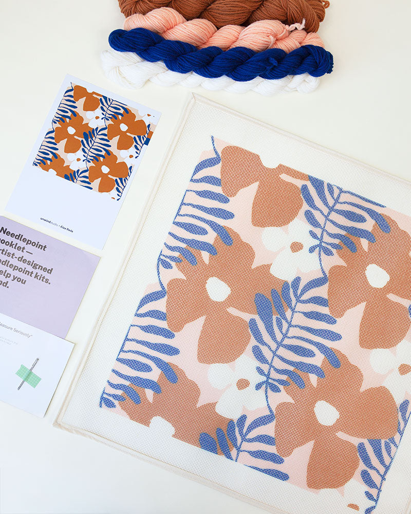 Royan Needlepoint Cushion Kit by Unwind Studio