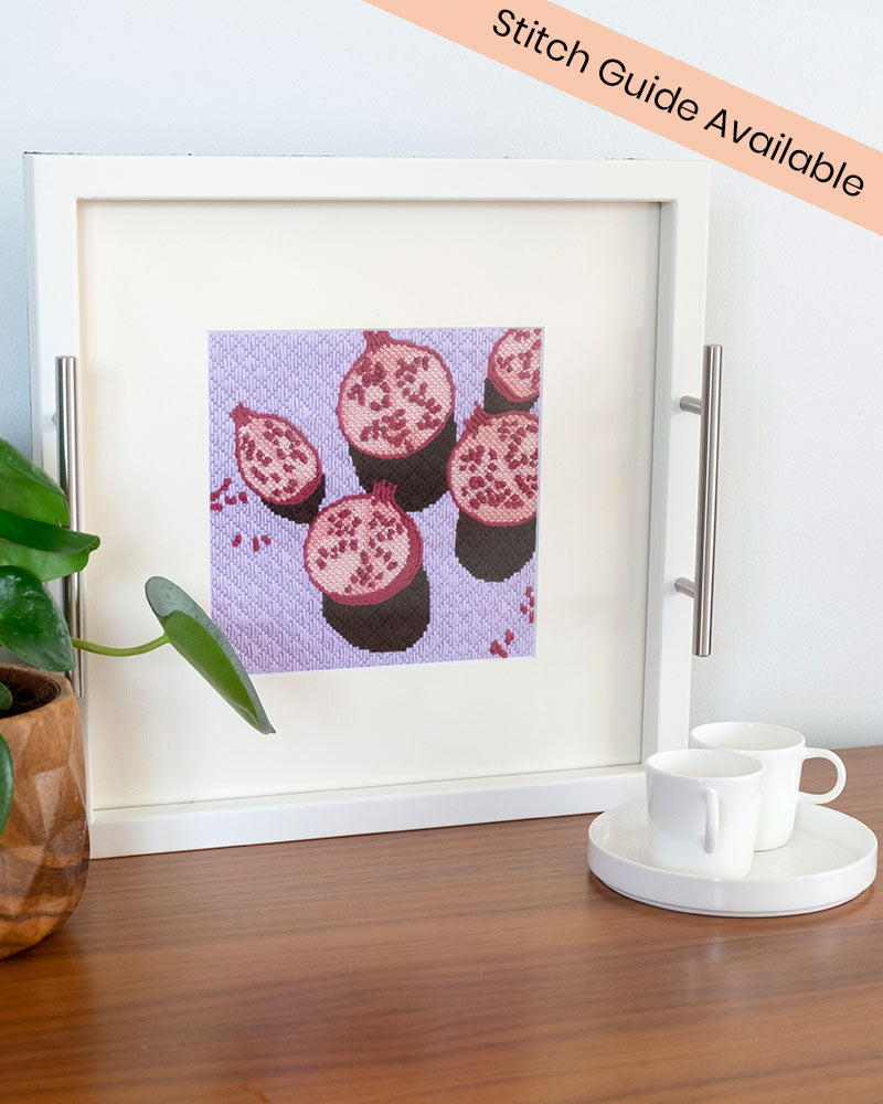 Still Pomegranates Needlepoint Kit by Unwind Studio