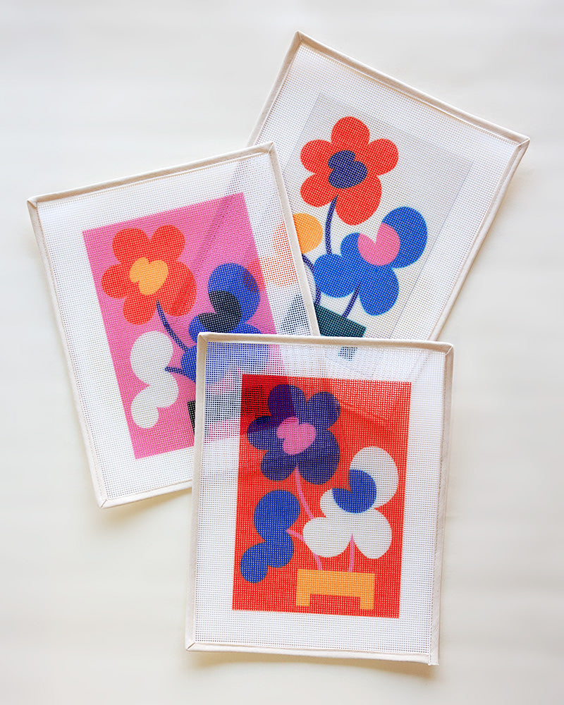 Mickebana Trio Beginner Needlepoint Kit by Unwind Studio