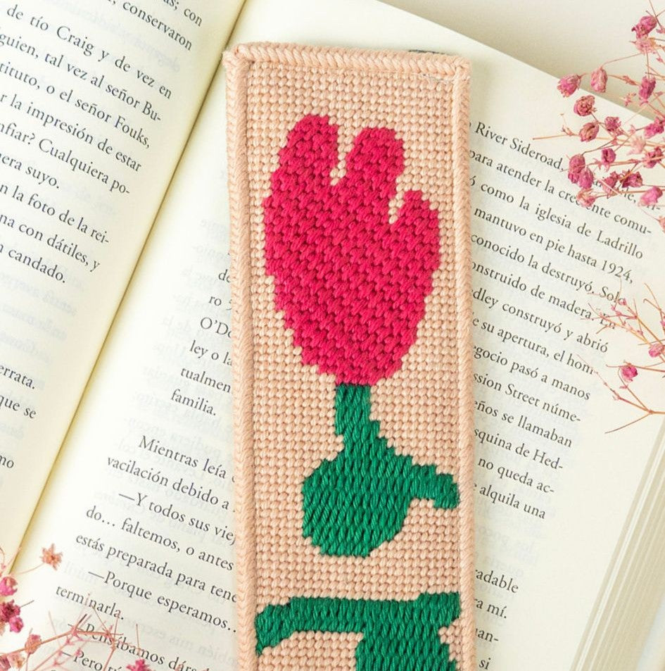 Tulip Needlepoint Bookmark Kit Stitch Guide
