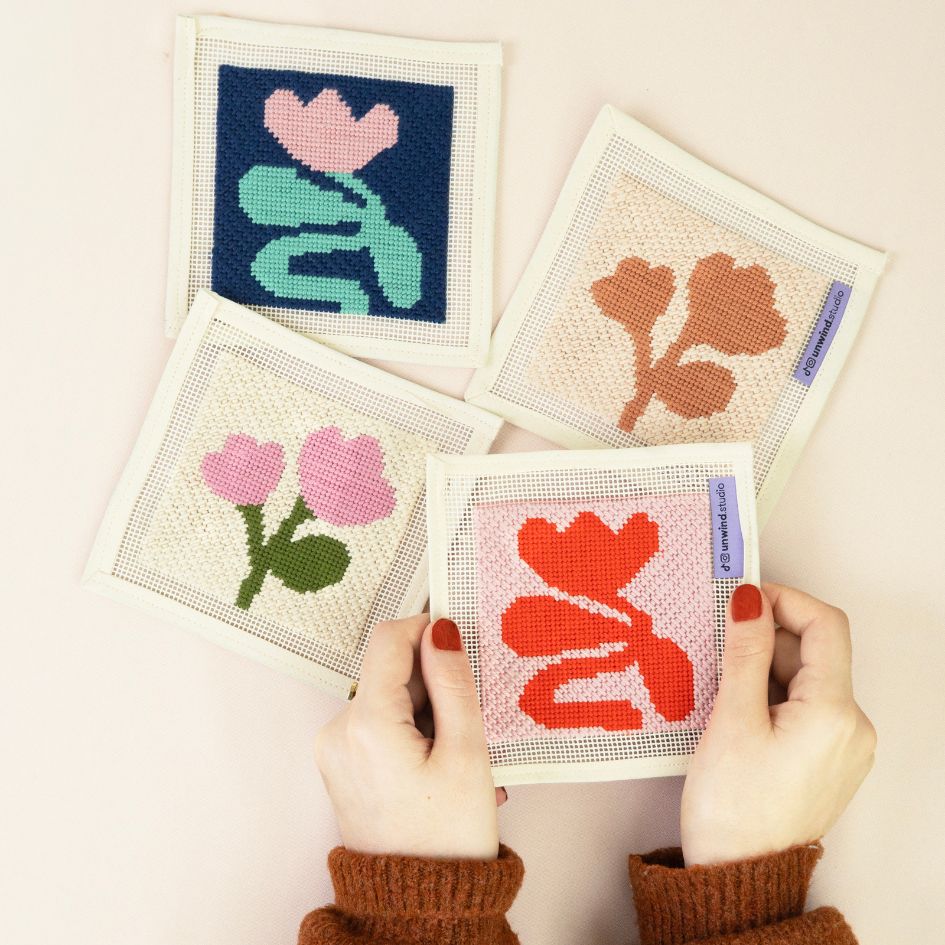 Level 0 Floral Coasters Set - Stitch Guide