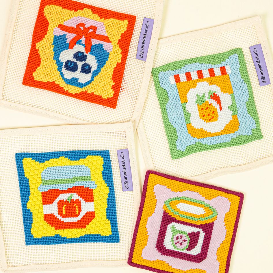 Jams Coasters Set - Stitch Guide