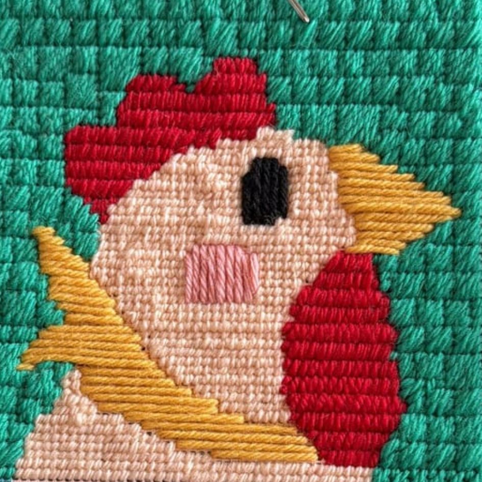 Rick the Rooster Needlepoint Kit - Stitch Guide