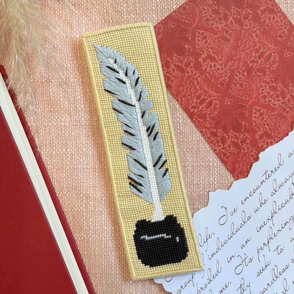 Quill Pen Bookmark Needlepoint Kit - Stitch Guide