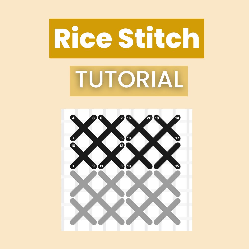 Machine Rice Stitch Rice Stitch - Needlepoint Tutorial – Unwind Studio