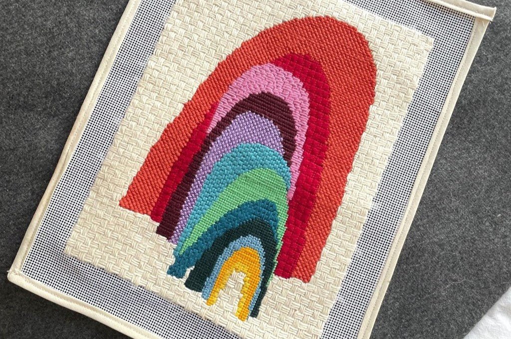 From the Other Side Rainbow Needlepoint Kit Stitch Guide