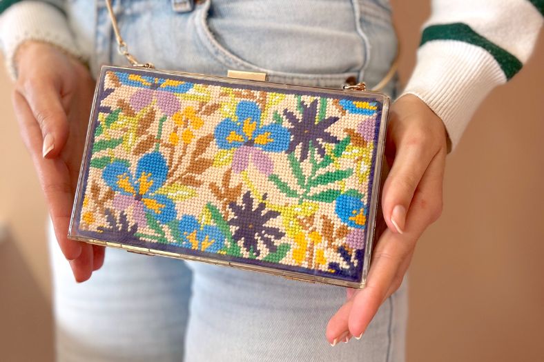 How to Finish a Needlepoint Acrylic Clutch/Purse