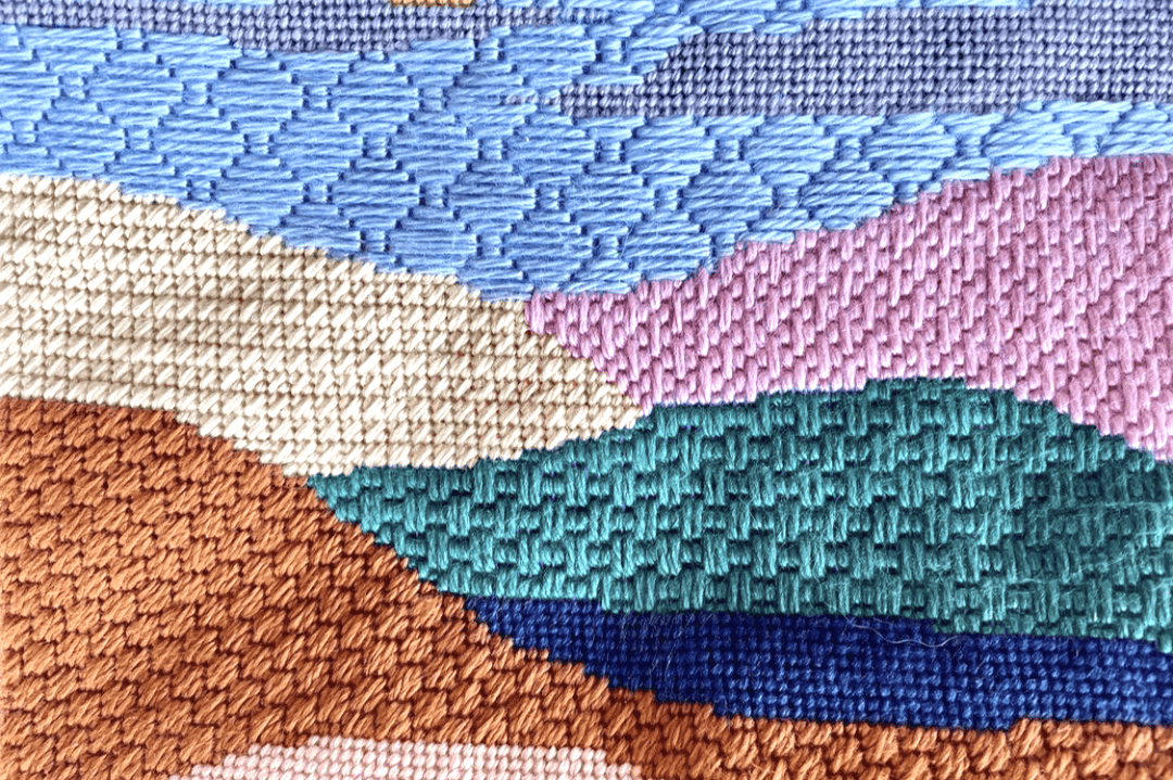 Peaceful Mountains Needlepoint - Stitch Guide