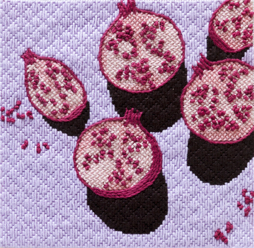 Still Pomegranates Needlepoint Kit - Stitch Guide