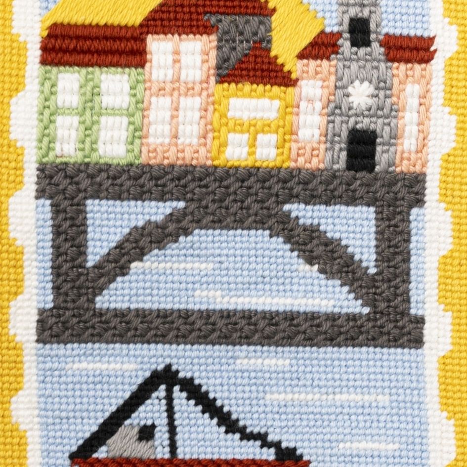 Porto Needlepoint Postcard Kit - Stitch Guide