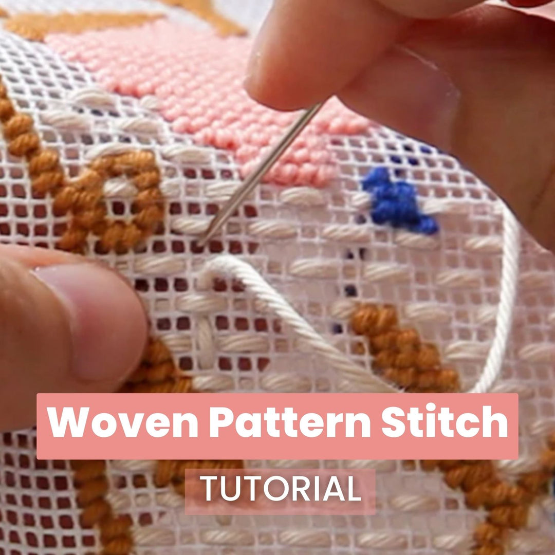 Woven Pattern Needlepoint Stitch Tutorial How To 