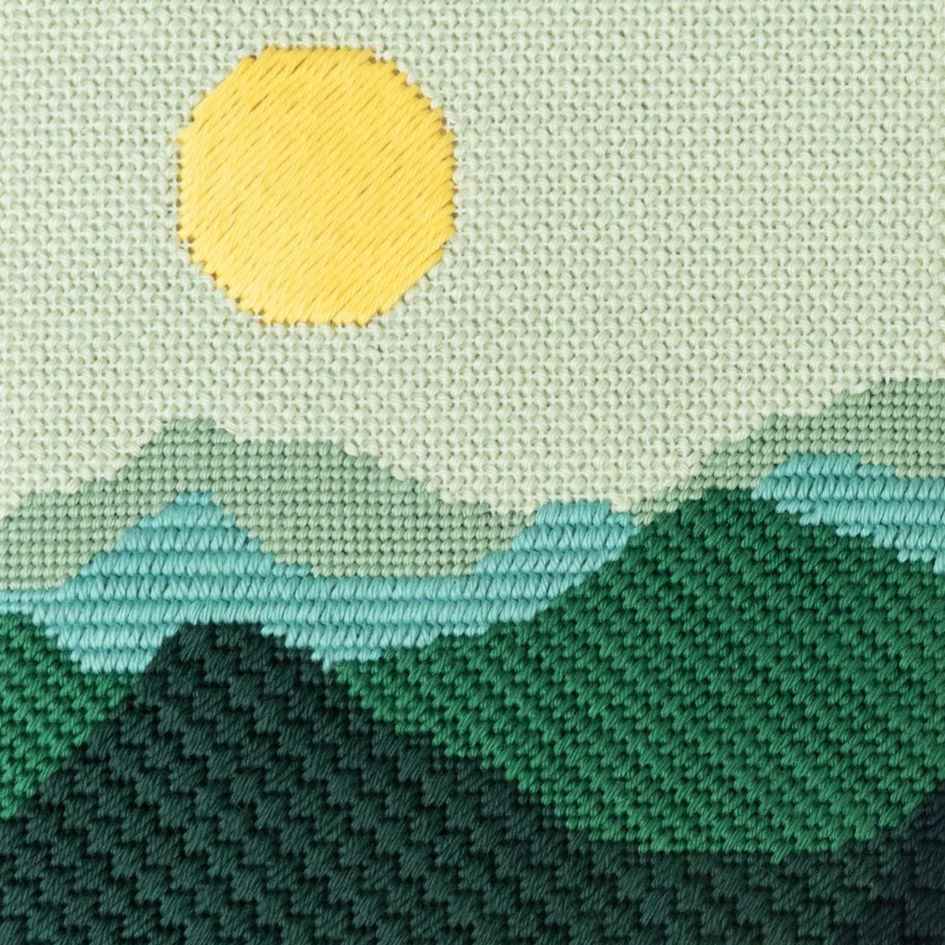 Green Mountains Needlepoint Kit - Stitch Guide