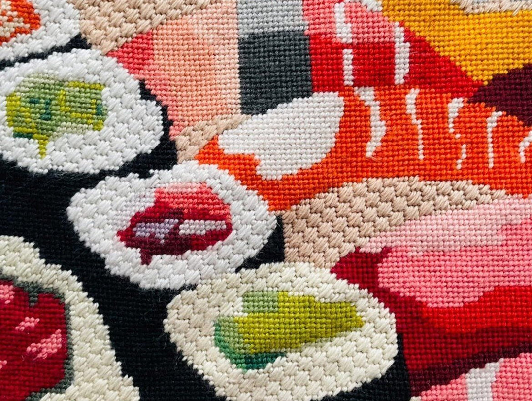 Sushi Boat Needlepoint Kit - Stitch Guide