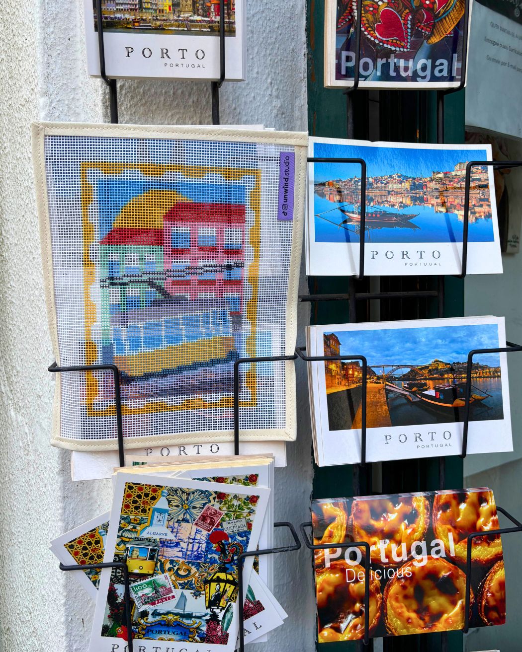 Kit de broderie au point de croix pour cartes postales de Lisbonne