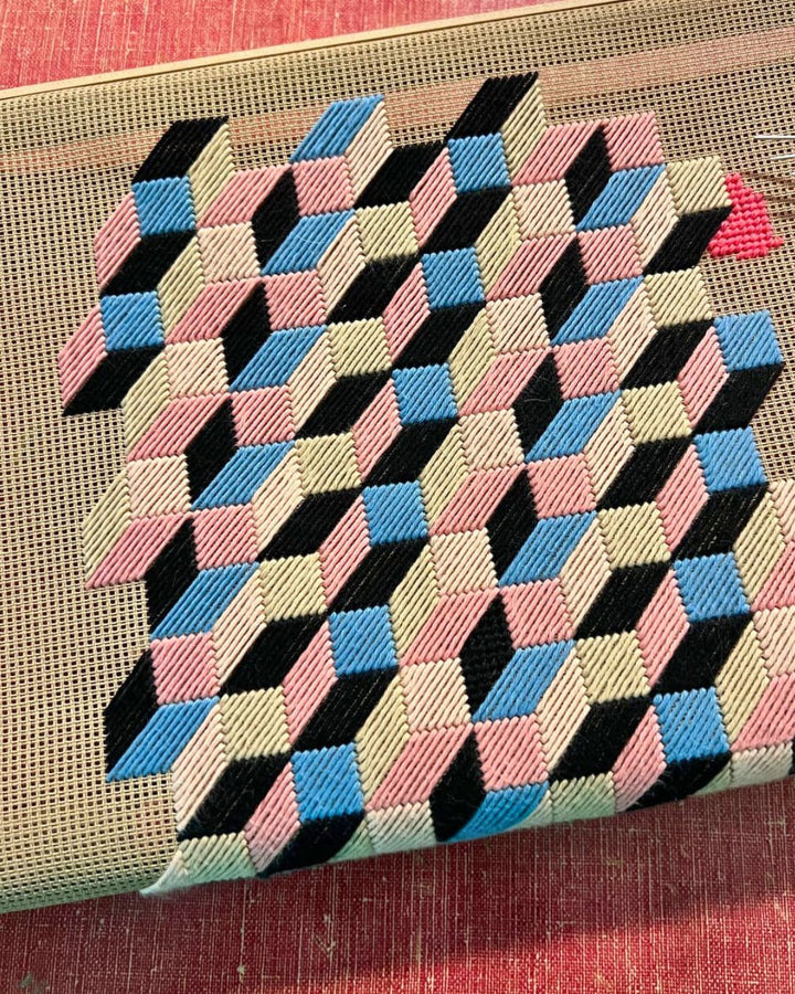 Blocs de culbutage V1 : Kit de coussins pour broderie (toiles comptées)