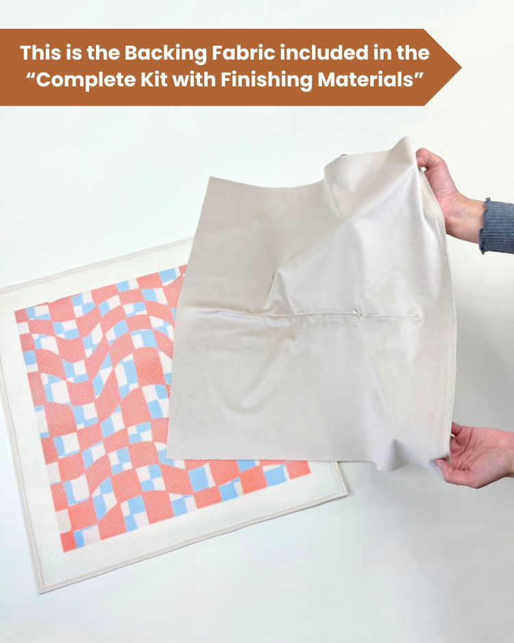 Contemporary Summer Checker Needlepoint Cushion Kit – Unwind Studio