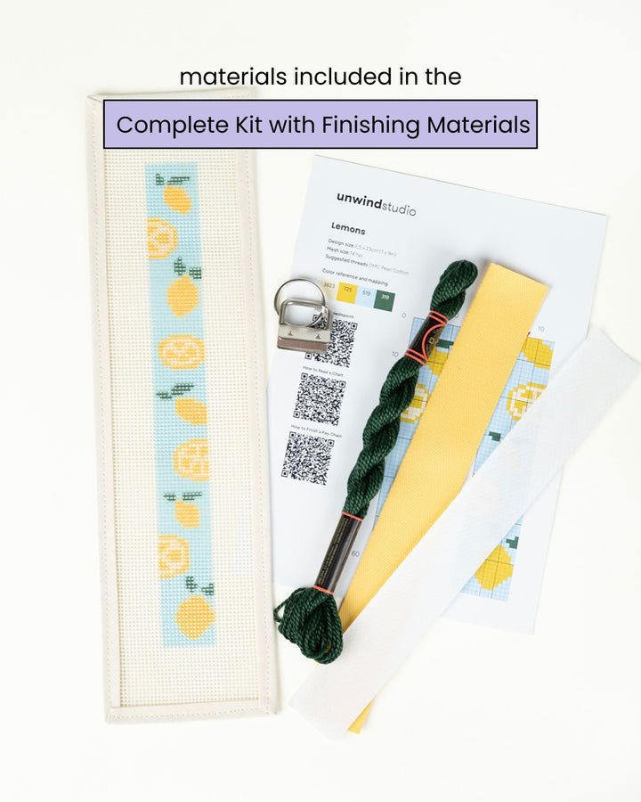 Lemons Key Fob Needlepoint Kit