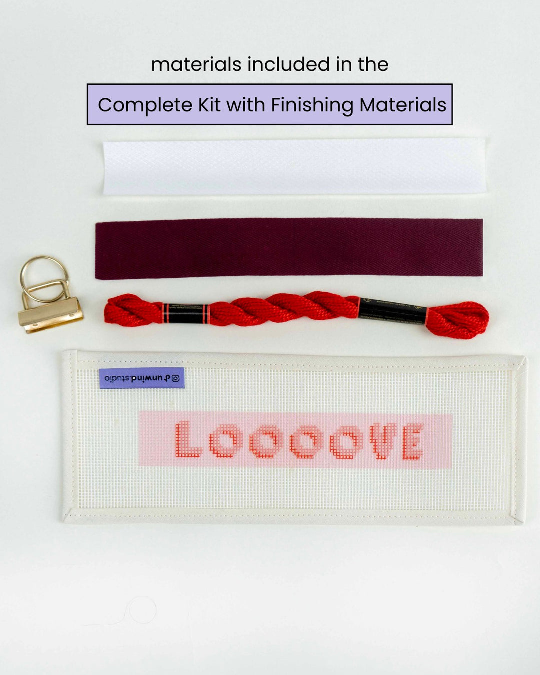 Loooove Key Fob Needlepoint Kit