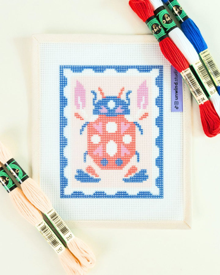 Ladybug Stamp Needlepoint Kit