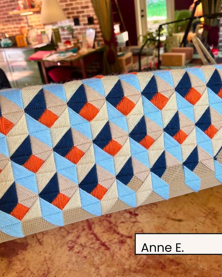 Tumbling Blocks V4: Needlepoint Cushion Kit (Counted Canvas)