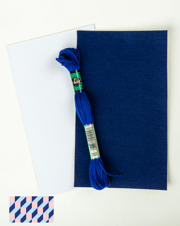 Tumbling Blocks V1: Needlepoint Counted Kit for Clutch Insert