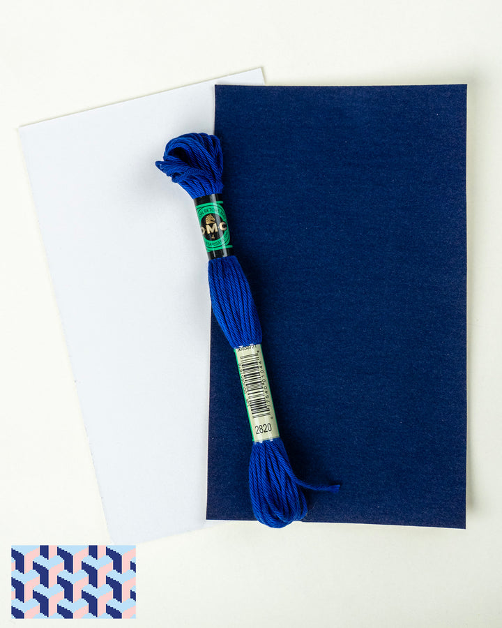 Tumbling Blocks V3: Needlepoint Counted Kit for Clutch Insert