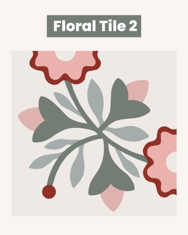 Floral Tiles Needlepoint Chart - Digital Download by Unwind Studio