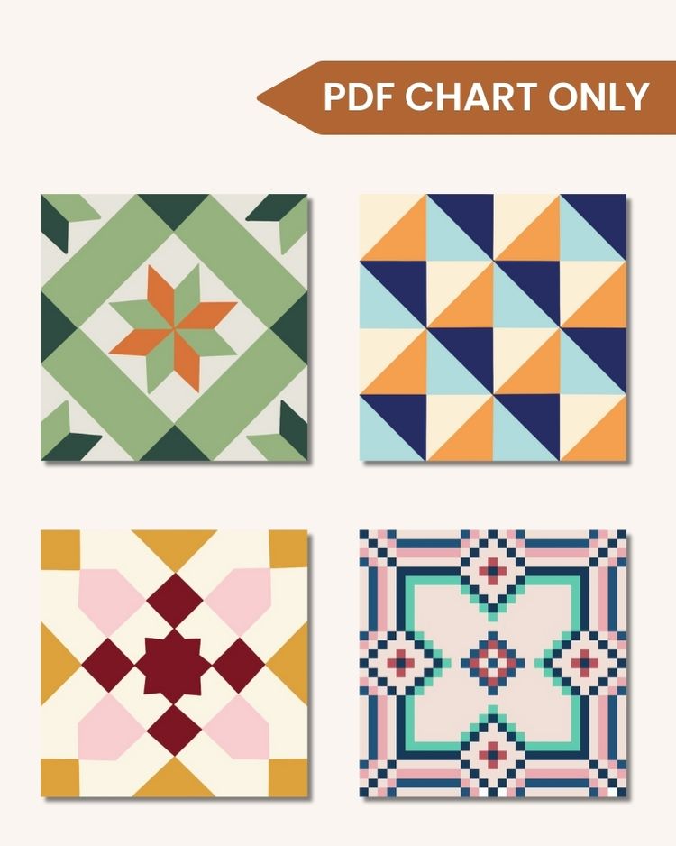 Geometric Tiles Needlepoint Chart - Digital Download by Unwind Studio