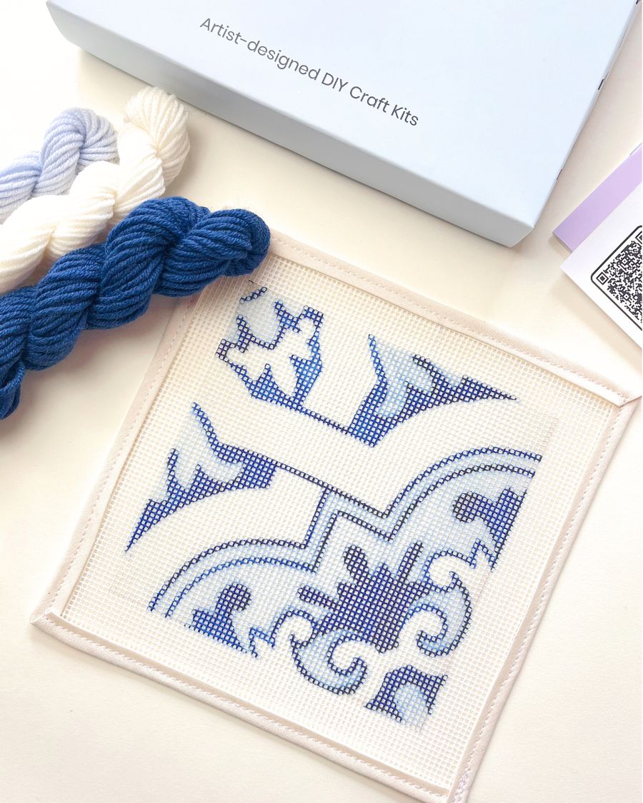 Portuguese Tiles Needlepoint Kit: Cunha by Unwind Studio