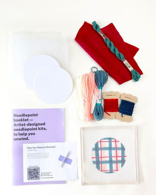 Winter Lodge Needlepoint Ornament Kit by Unwind Studio