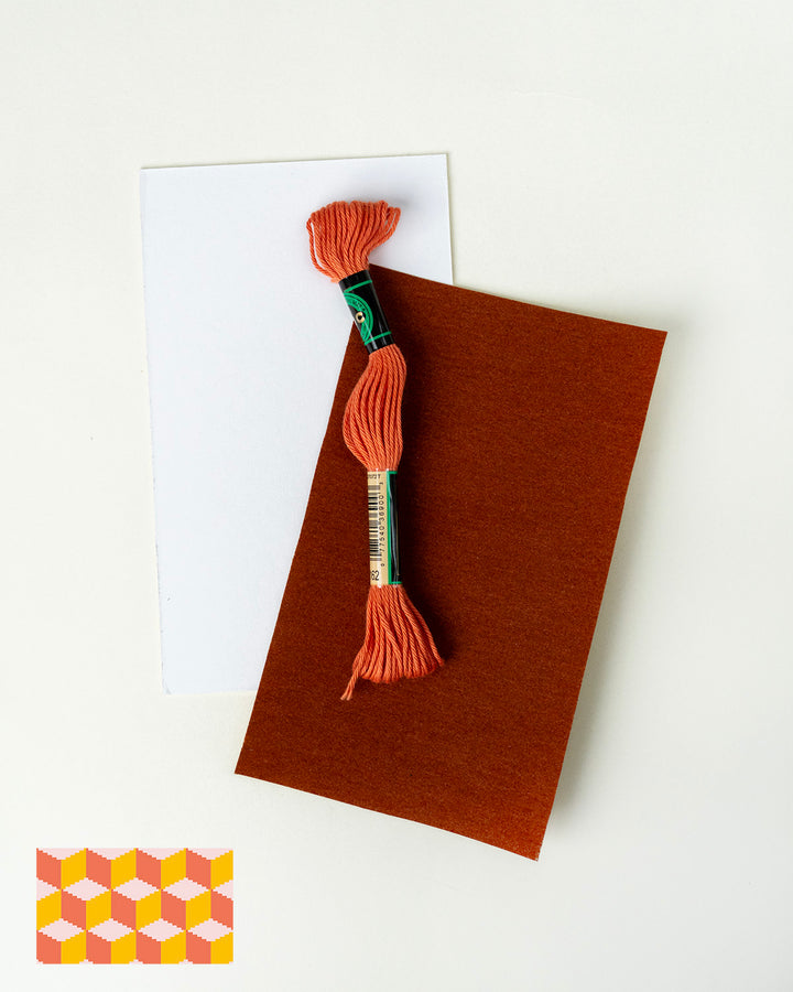 Tumbling Blocks V2: Needlepoint Counted Kit for Clutch Insert
