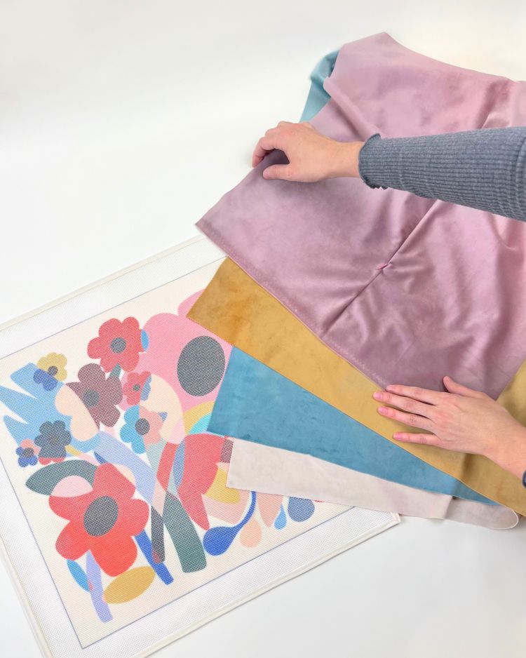 Bloom in Color Needlepoint Cushion Kit by Unwind Studio