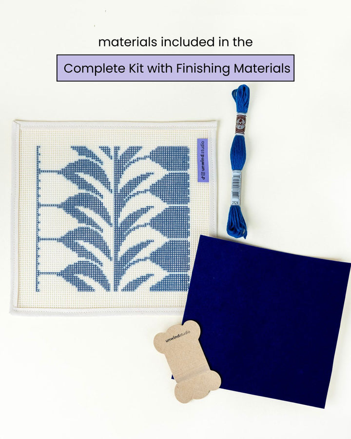 Blue Mirror Sunglasses Case Needlepoint Kit