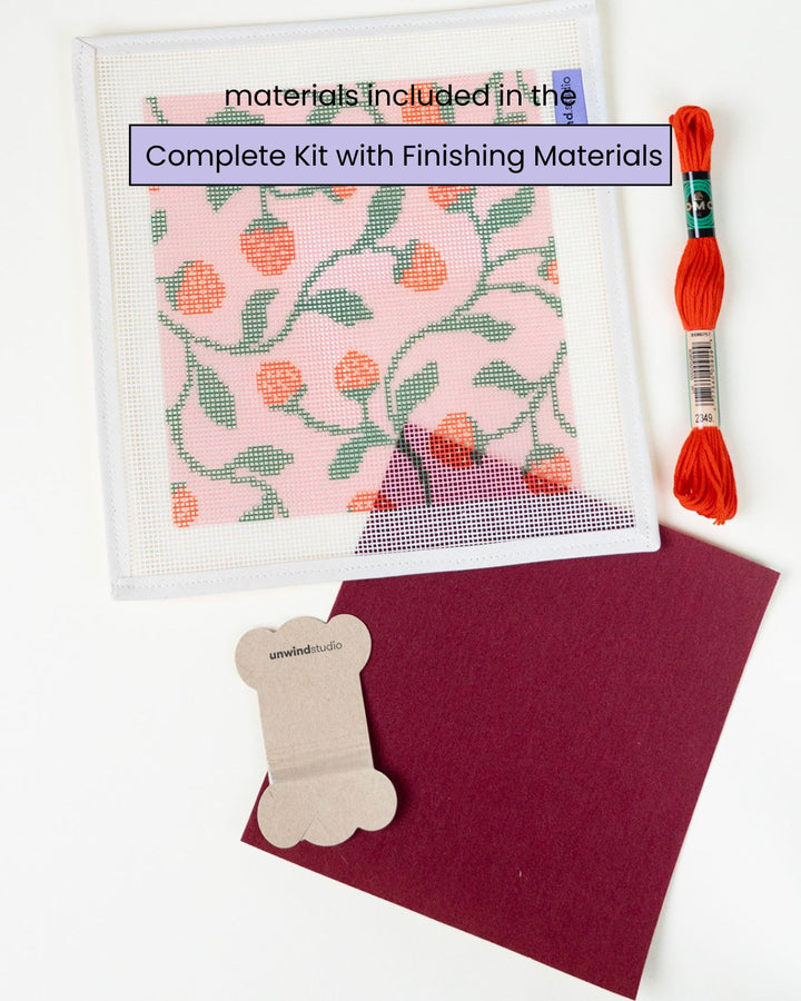 Strawberries Sunglasses Case Needlepoint Kit