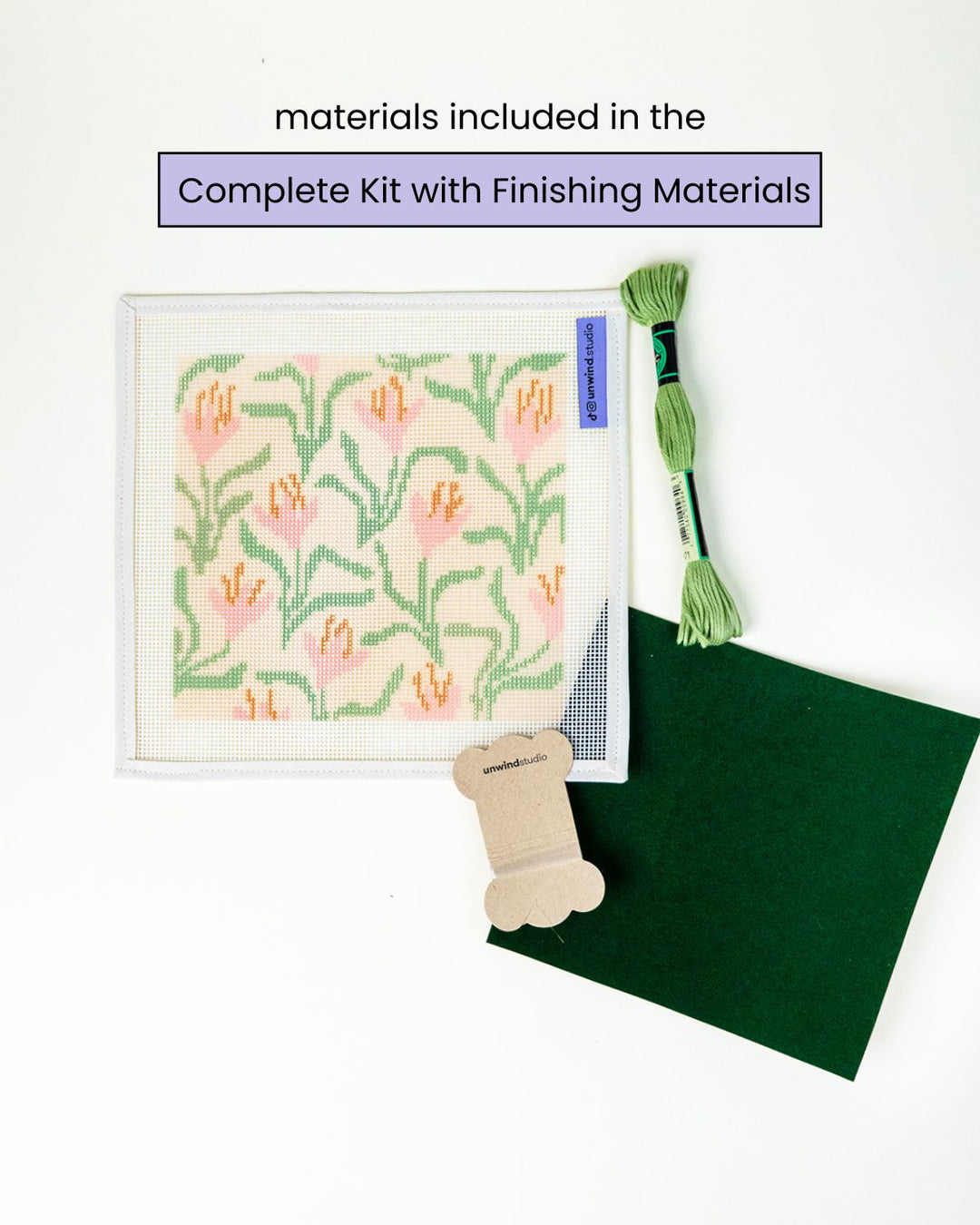 Dancing Blooms Sunglasses Case Needlepoint Kit