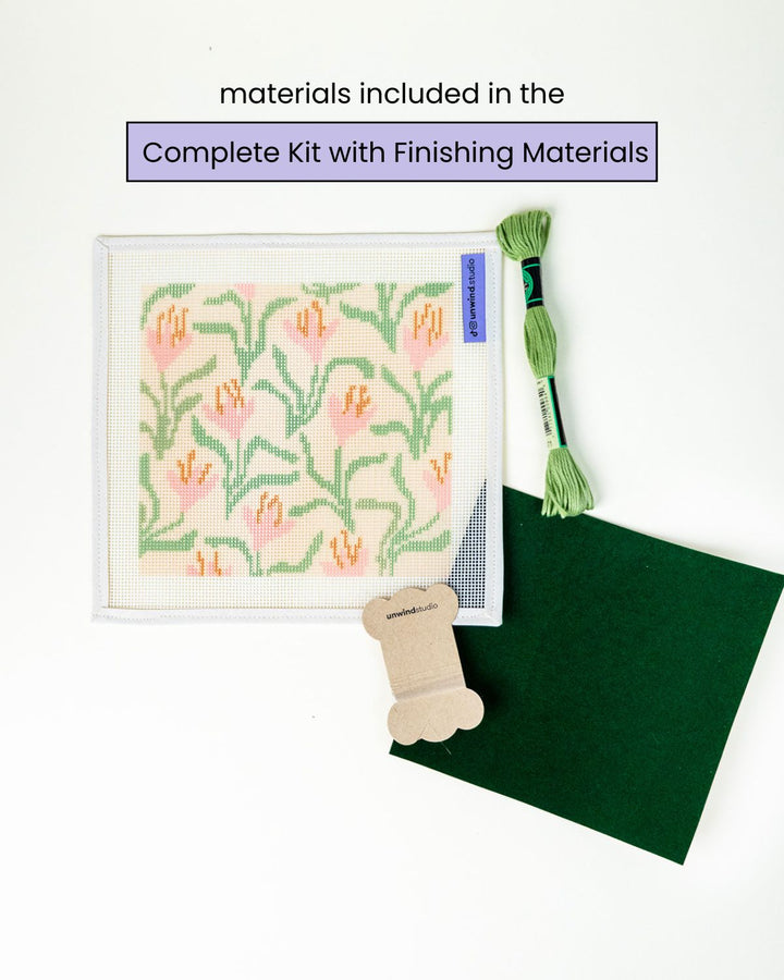 Dancing Blooms Sunglasses Case Needlepoint Kit