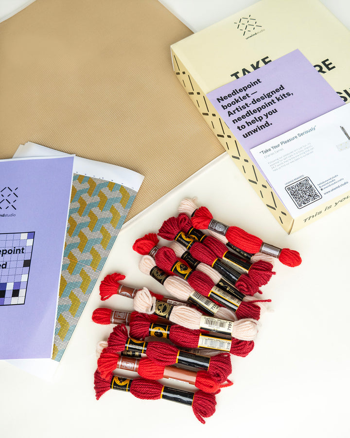 Tumbling Blocks V3: Needlepoint Cushion Kit (Counted Canvas)