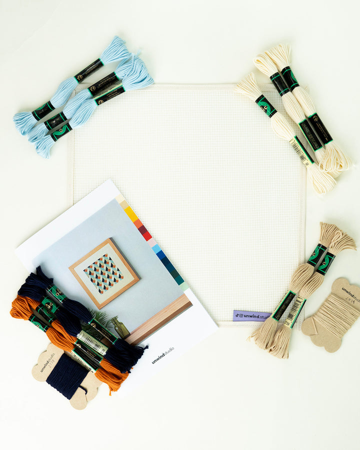 Tumbling Blocks V4: Needlepoint Counted Kit